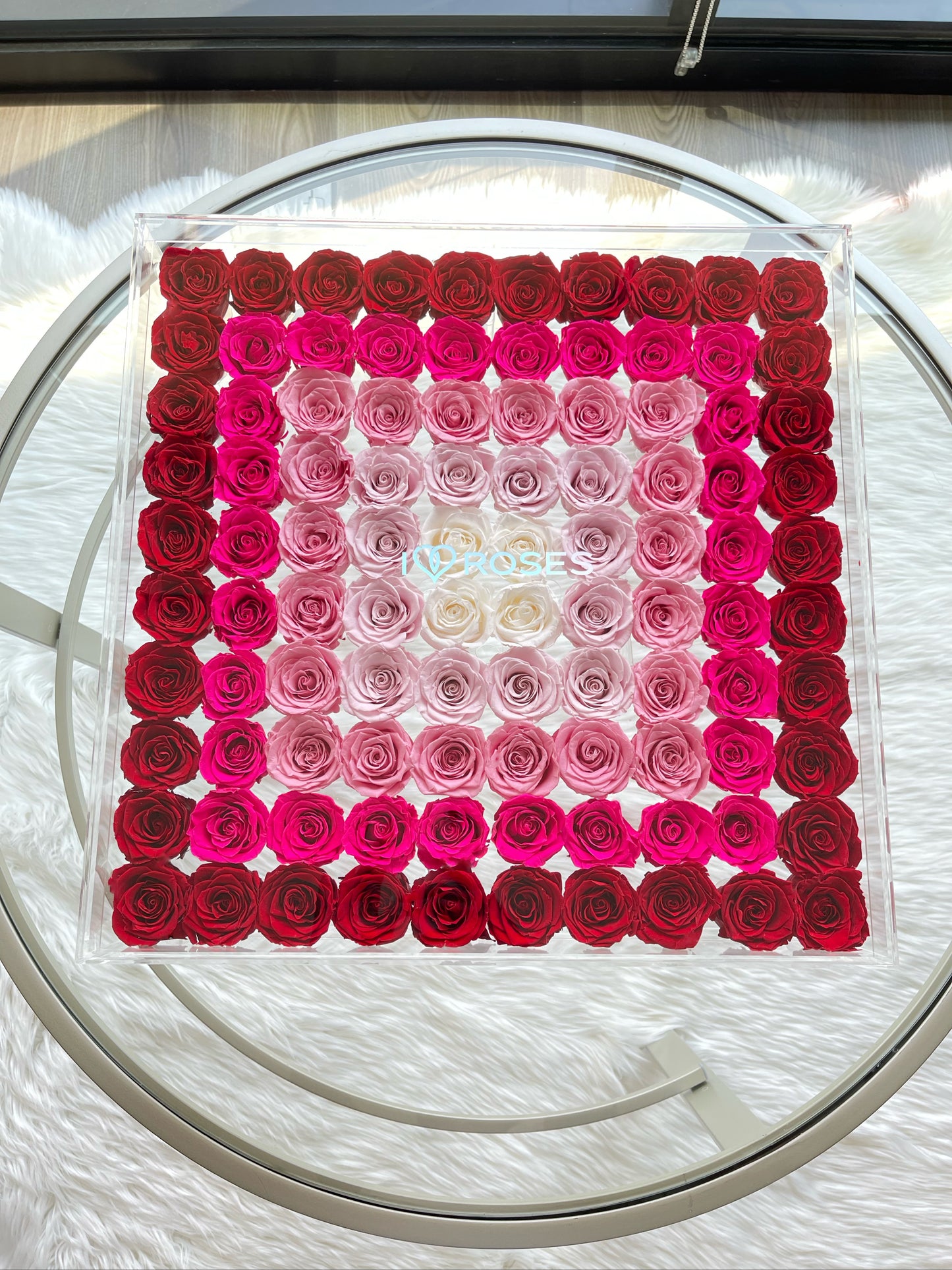 99 ROSE ACRYLIC BOX