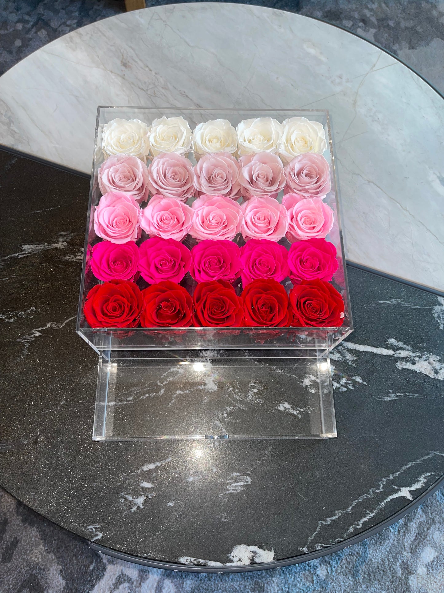 ACRYLIC JEWELRY ROSE BOX