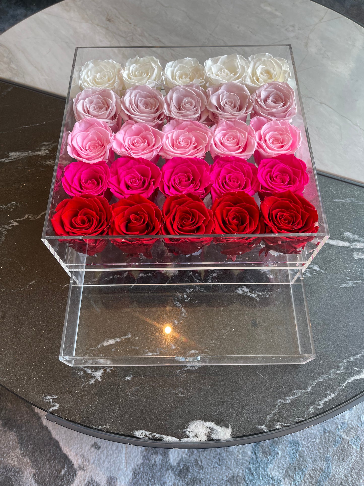 ACRYLIC JEWELRY ROSE BOX